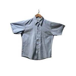 Boys Flynn O'Hara Blue Short Sleeve School Uniform Shirt Sz Kids Men size 15-15